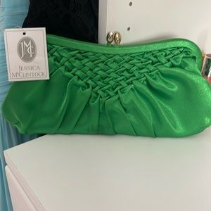 Emerald green clutch